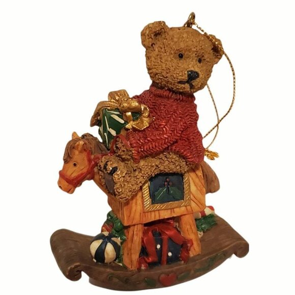 Vintage Traditions Poly Resin Bears Christmas Ornaments Collection Set Of 8 - Picture 4 of 10